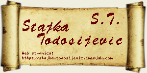Stajka Todosijević vizit kartica